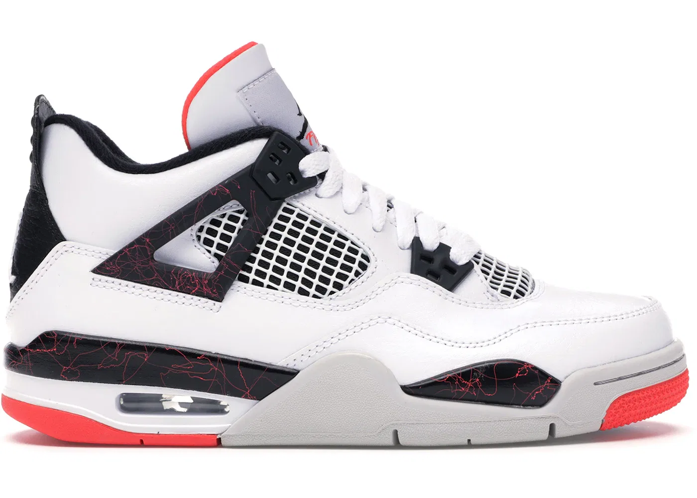 Детские кроссовки Lifestyle Jordan 4 Retro, White/Black-Bright Crimson-Pale Citron