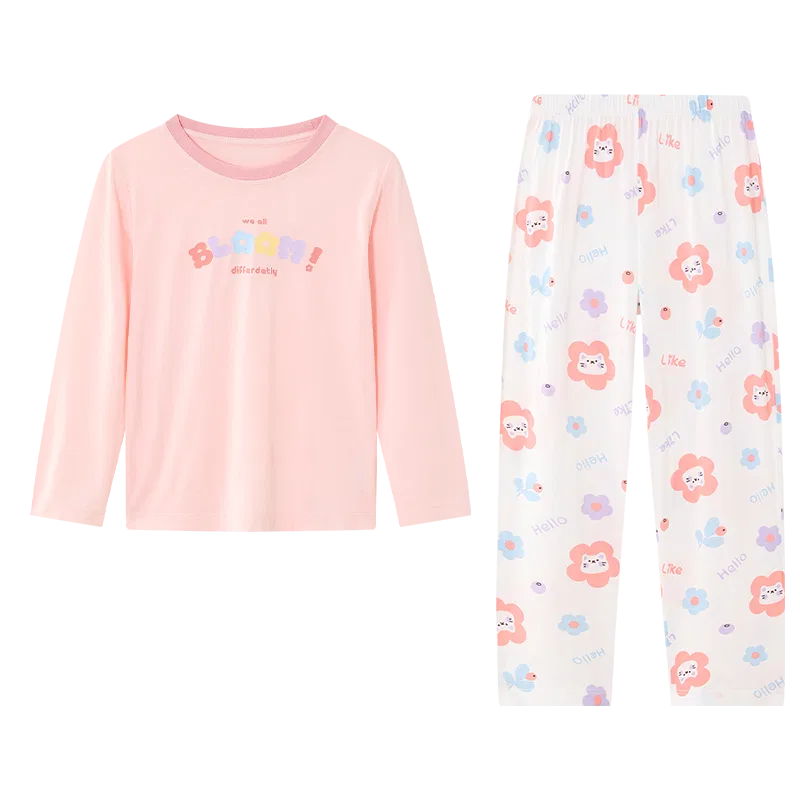 Детский комплект пижам с длинным рукавом Red Bean, Pink