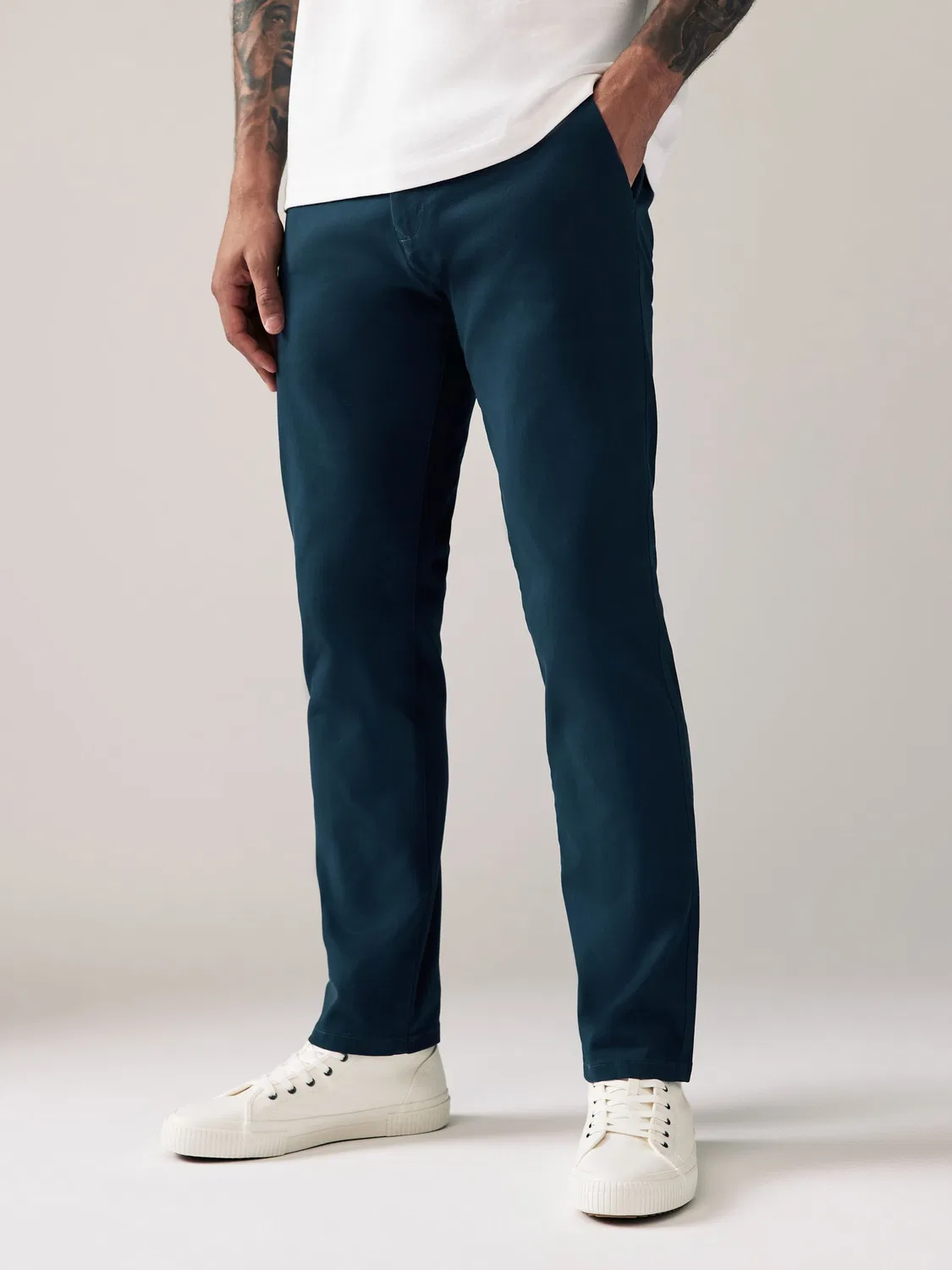 Брюки чинос slim fit Next, темно-синие