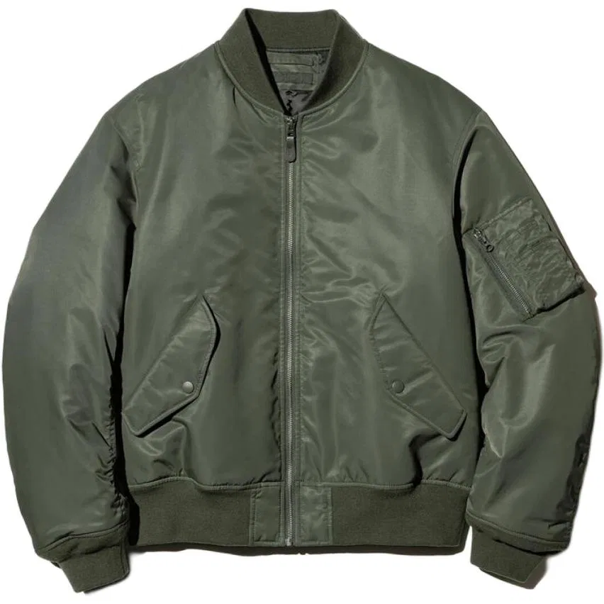 Детский пуховик с воротником-стойкой Dark Olive UNIQLO, Dark Olive