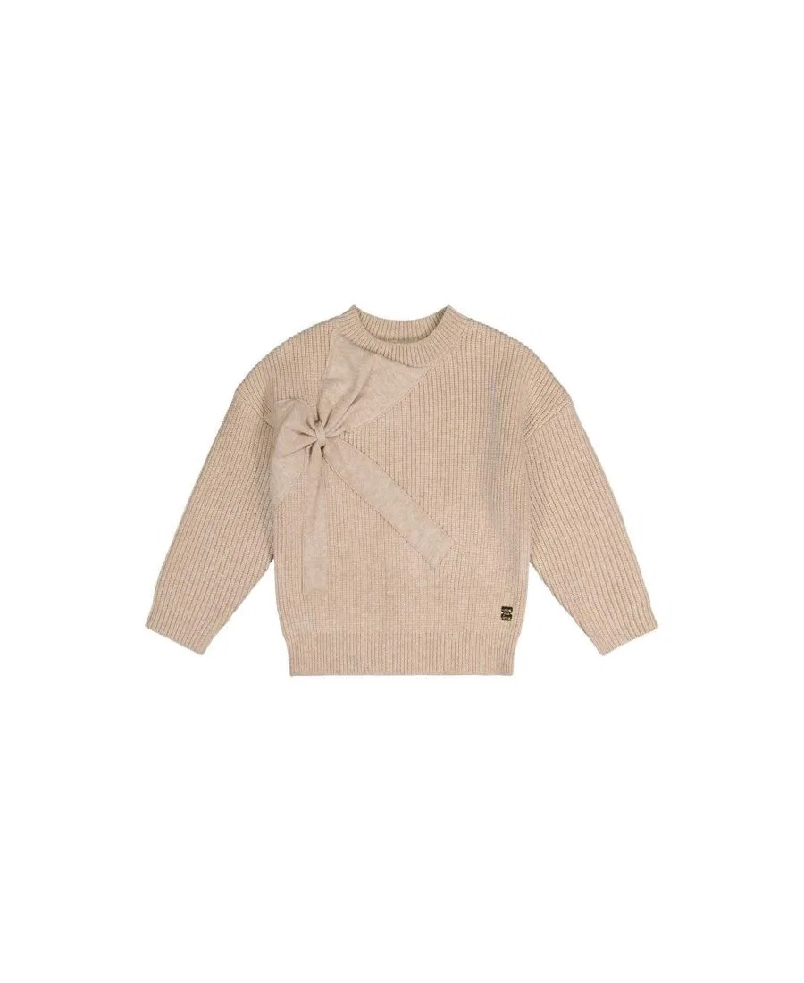 Свитер с бантом из коллекции Black Caramel Deux par Deux, Beige