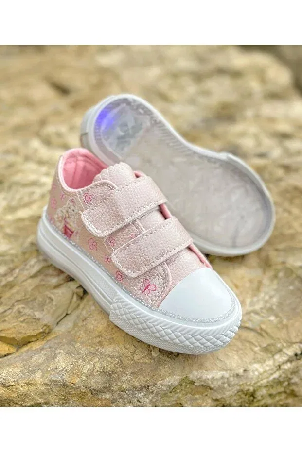 Детские туфли для девочек с принтом Surpie Shoes, Powder — фото 2