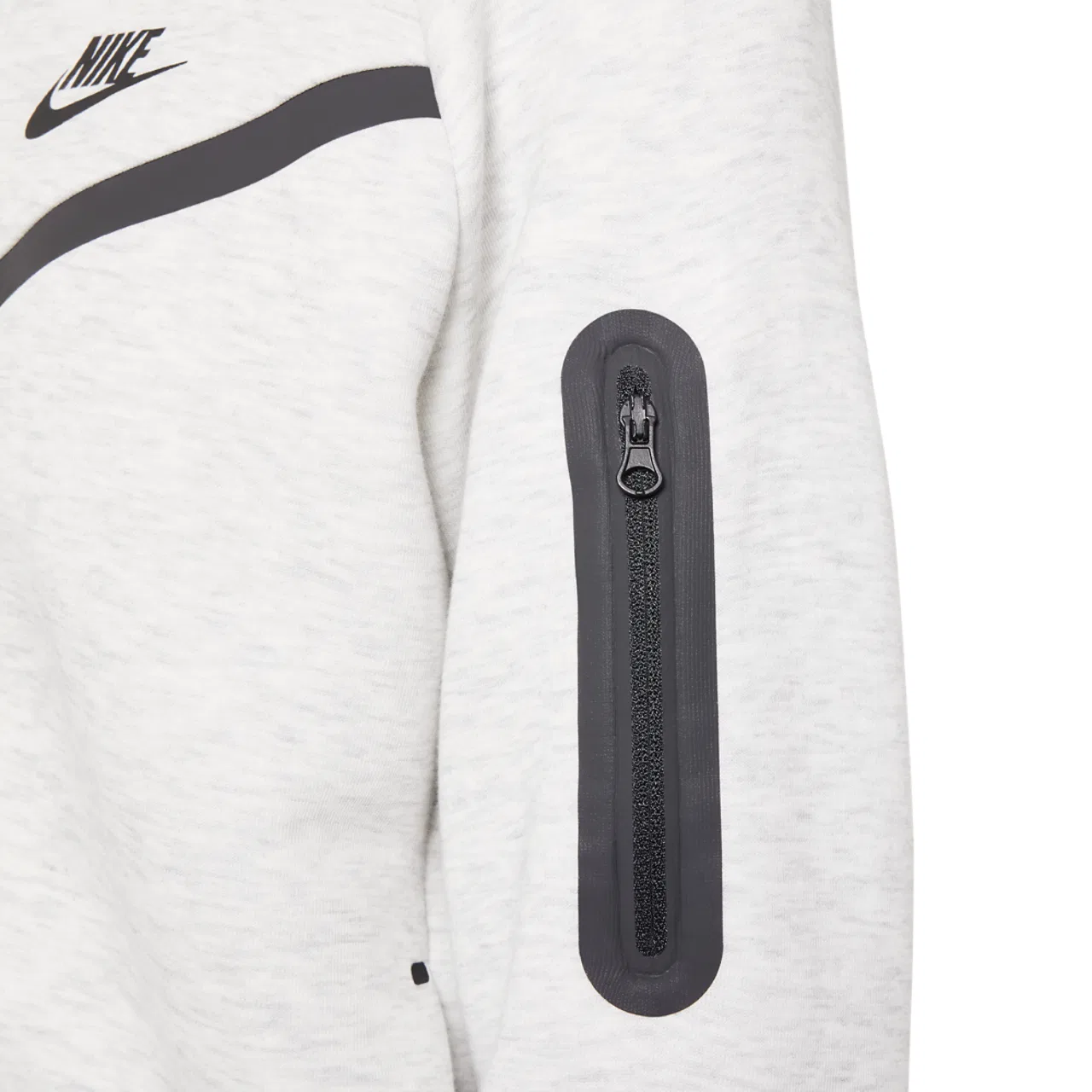 Толстовка для мальчиков Tech Fleece Full-Zip Hoodie Nike, цвет Light Grey/Black/Black — фото 4
