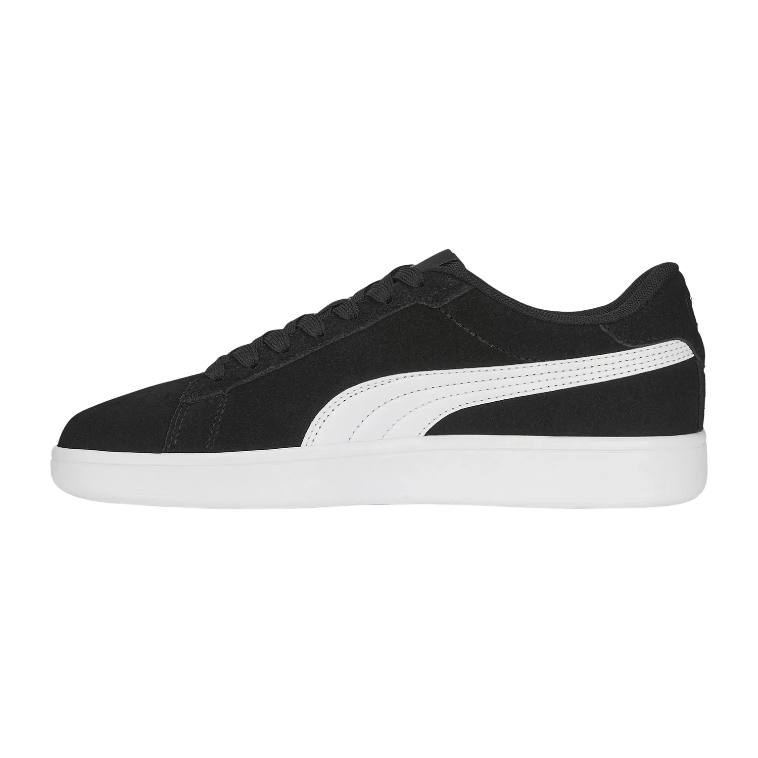 Кроссовки низкие кожаные Junior Smash Puma, черный