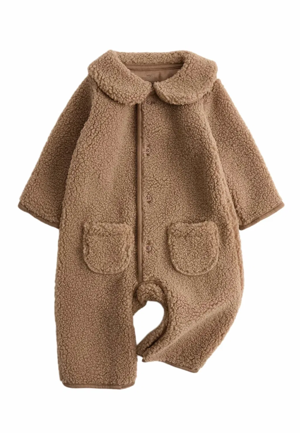 Комбинезон с воротником из искусственной кожи (0-12 месяцев), унисекс Marks & Spencer, Mushroom