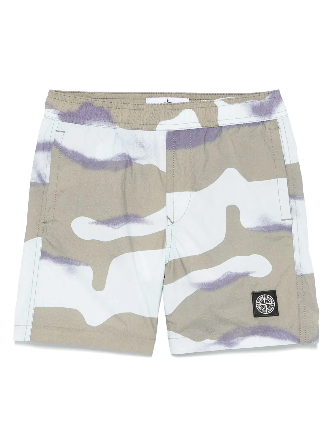 Шорты для плавания с аппликацией логотипа Stone Island, небесно-голубой