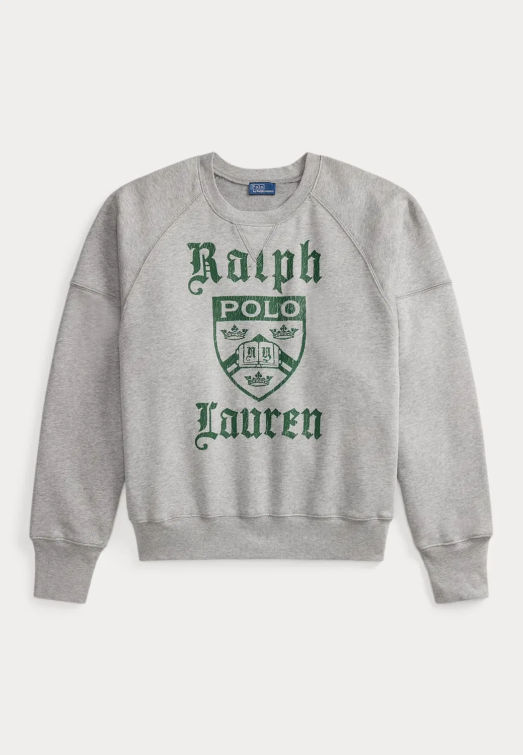 Толстовка с круглым вырезом из флиса с гербом Prl Polo Ralph Lauren, League Heather — фото 4