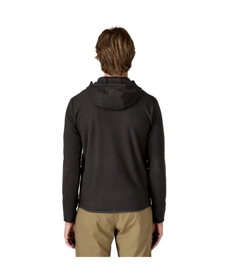 Мужское легкое флисовое худи с полной застежкой-молнией R1 Air Full Zip Hoody Patagonia, Schwarz — фото 3