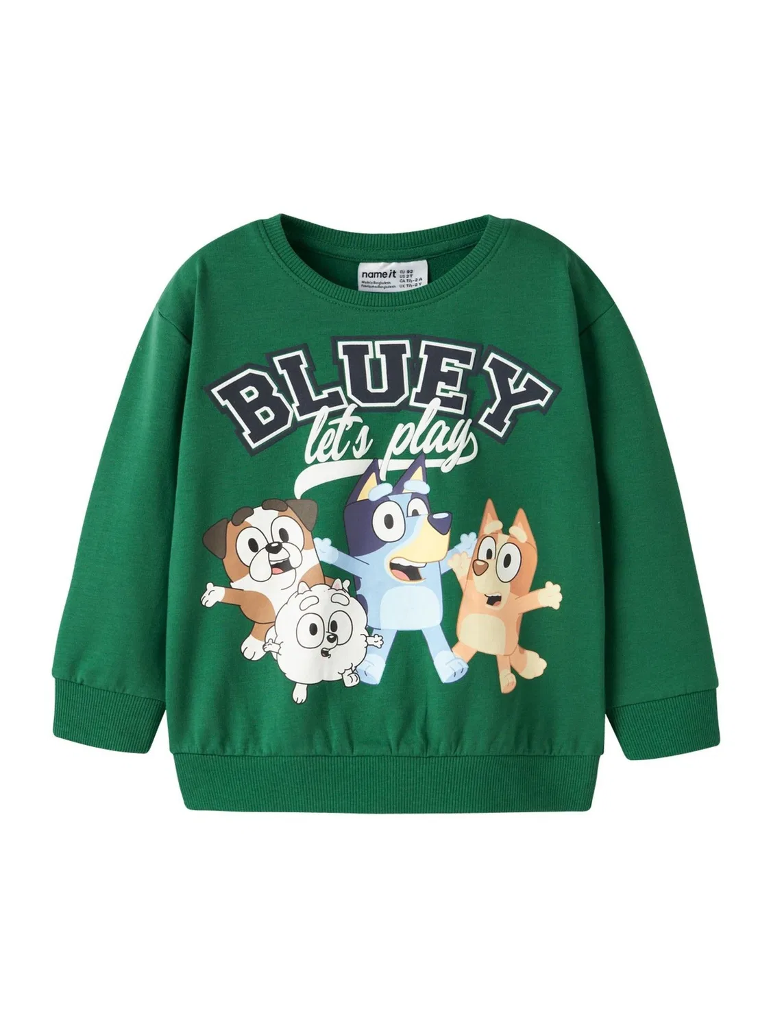 Свитшот Bluey and Friends Name It, зеленый — фото 2