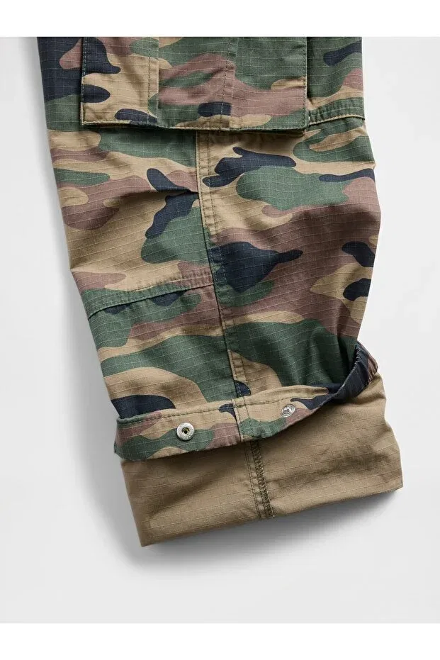 Детские брюки для мальчиков из хлопка с камуфляжем Gap, Camouflage-003 — фото 2