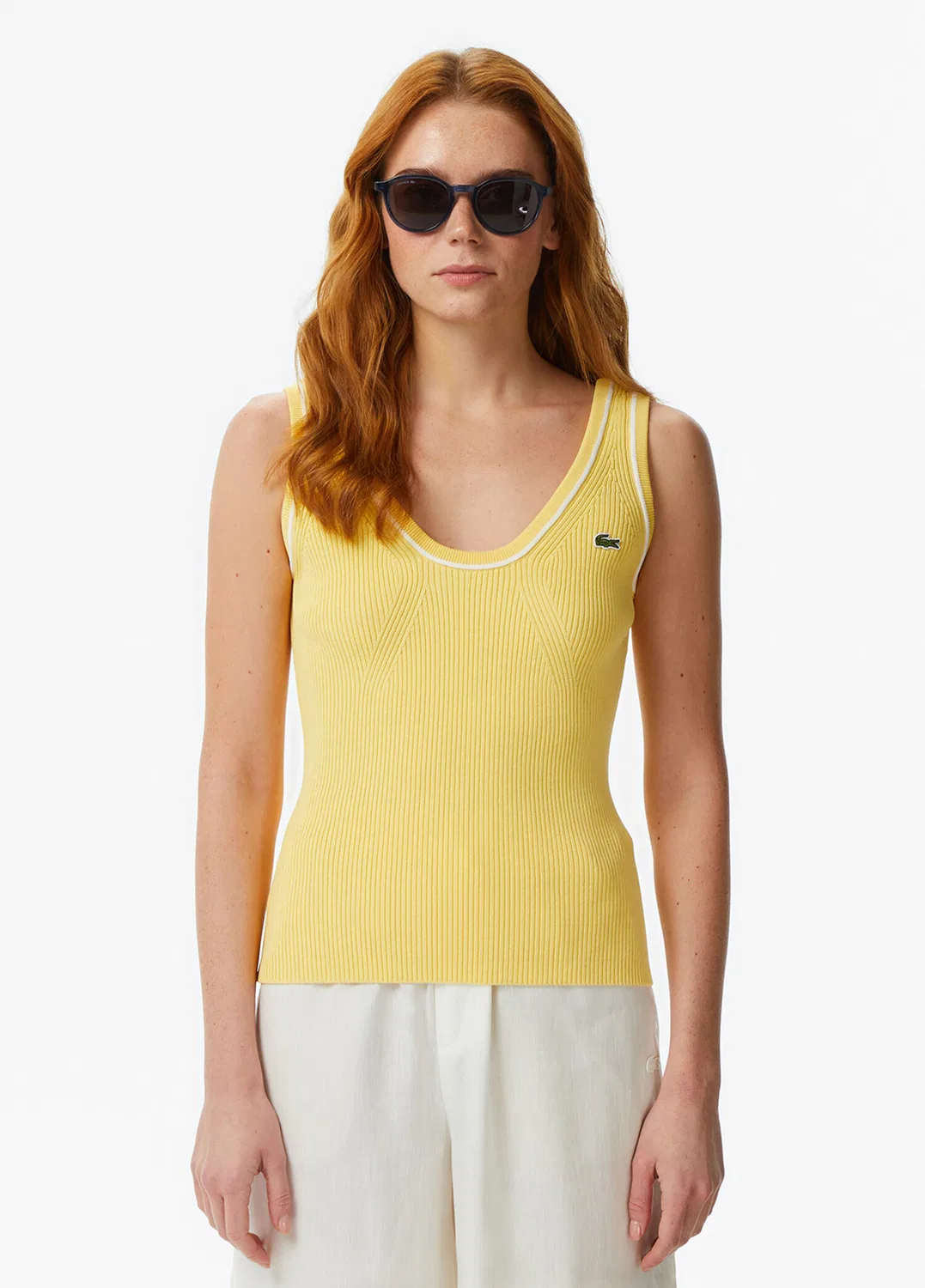 Блуза женская Lacoste Slim Fit, желтая