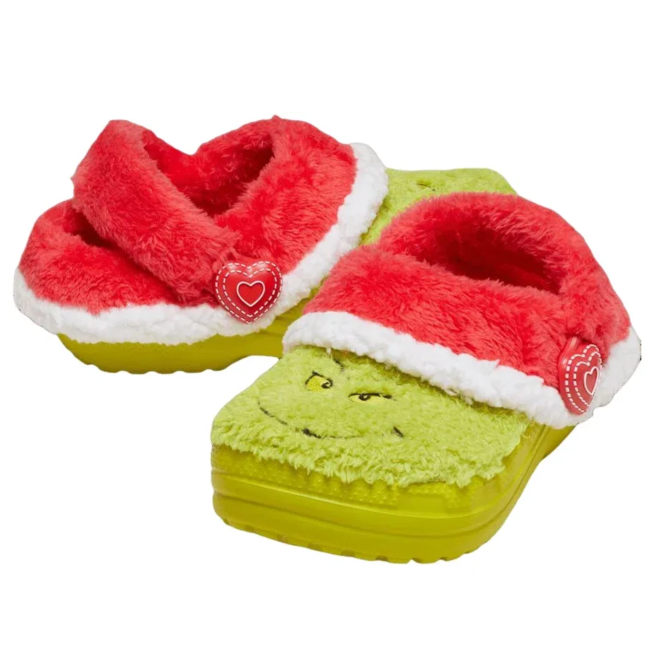 Детские сандалии низкие The Grinch Classic Lined Clog 'Multi-Color' Crocs, разноцветный — фото 3