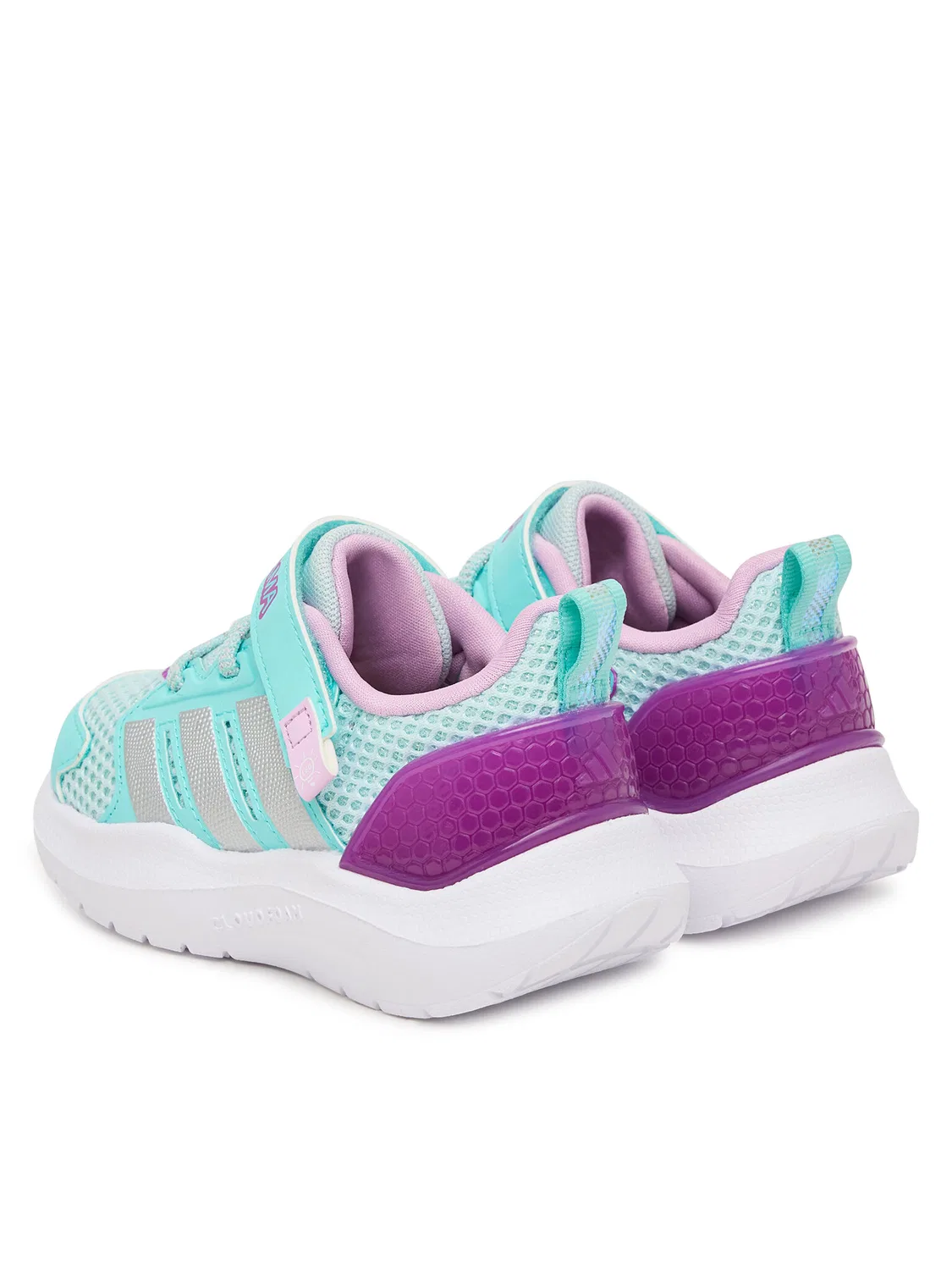 Кроссовки для девочки Lightorama Runner Shoes Infants Adidas, бирюзовый — фото 3