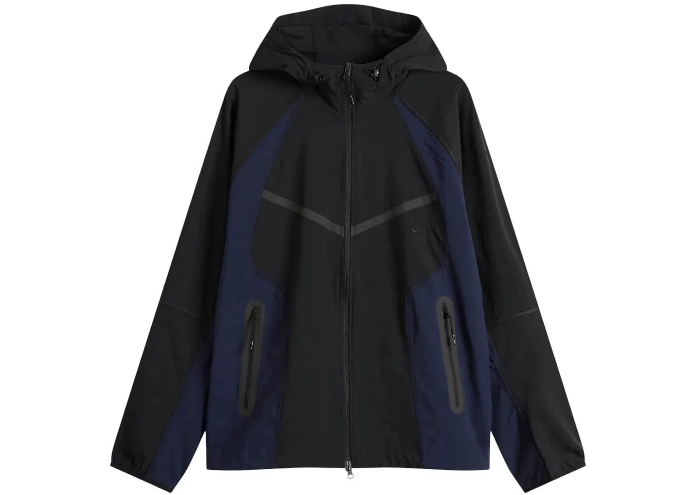 Мужская куртка-ветровка с цветовым блоком Nike Tech Dri-FIT Woven Color-Block Windrunner Jacket, Black/Obsidian/Black