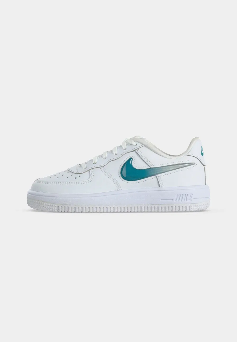 Кроссовки Force 1 Lace унисекс Nike Sportswear, White/Energy — фото 2