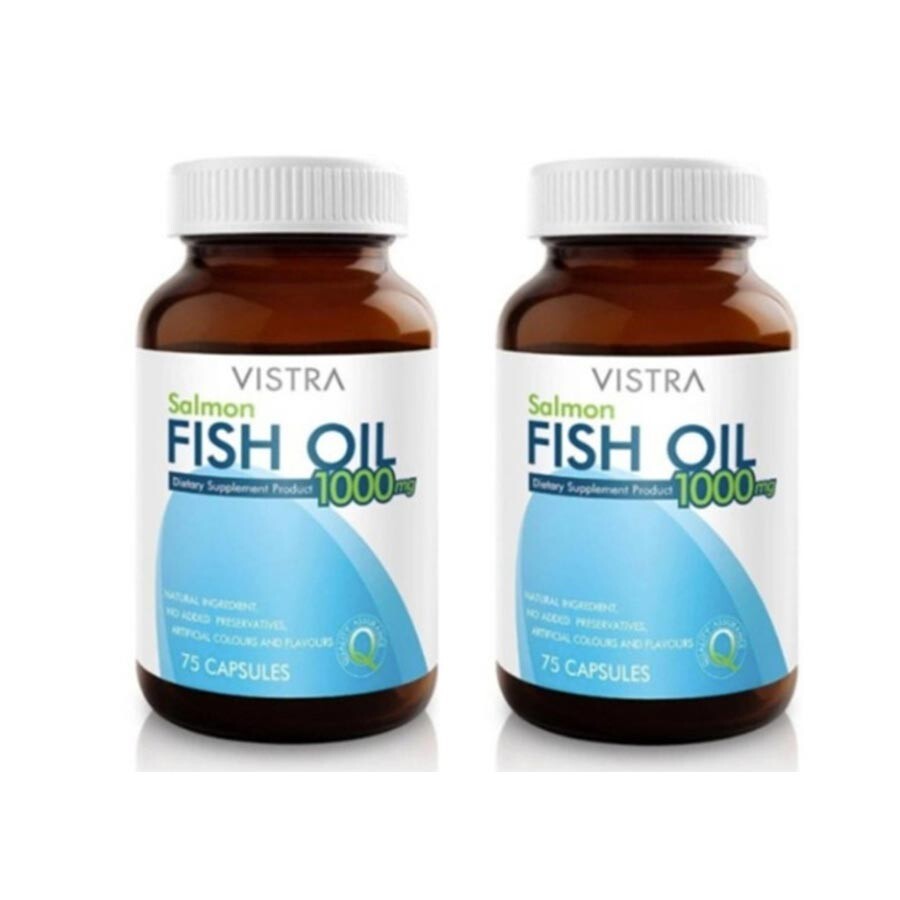 

Рыбий жир Vistra Salmon Fish Oil 1000 мг, 2 банки по 75 капсул
