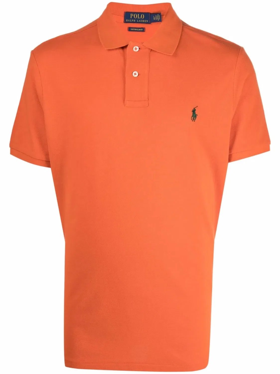Хлопковое поло оранжевого цвета Polo Ralph Lauren, оранжевый