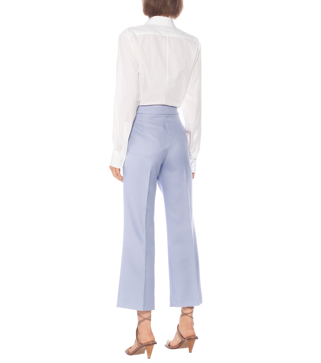 Брюки прямого кроя с высокой талией Stella McCartney, Powder Blue — фото 3