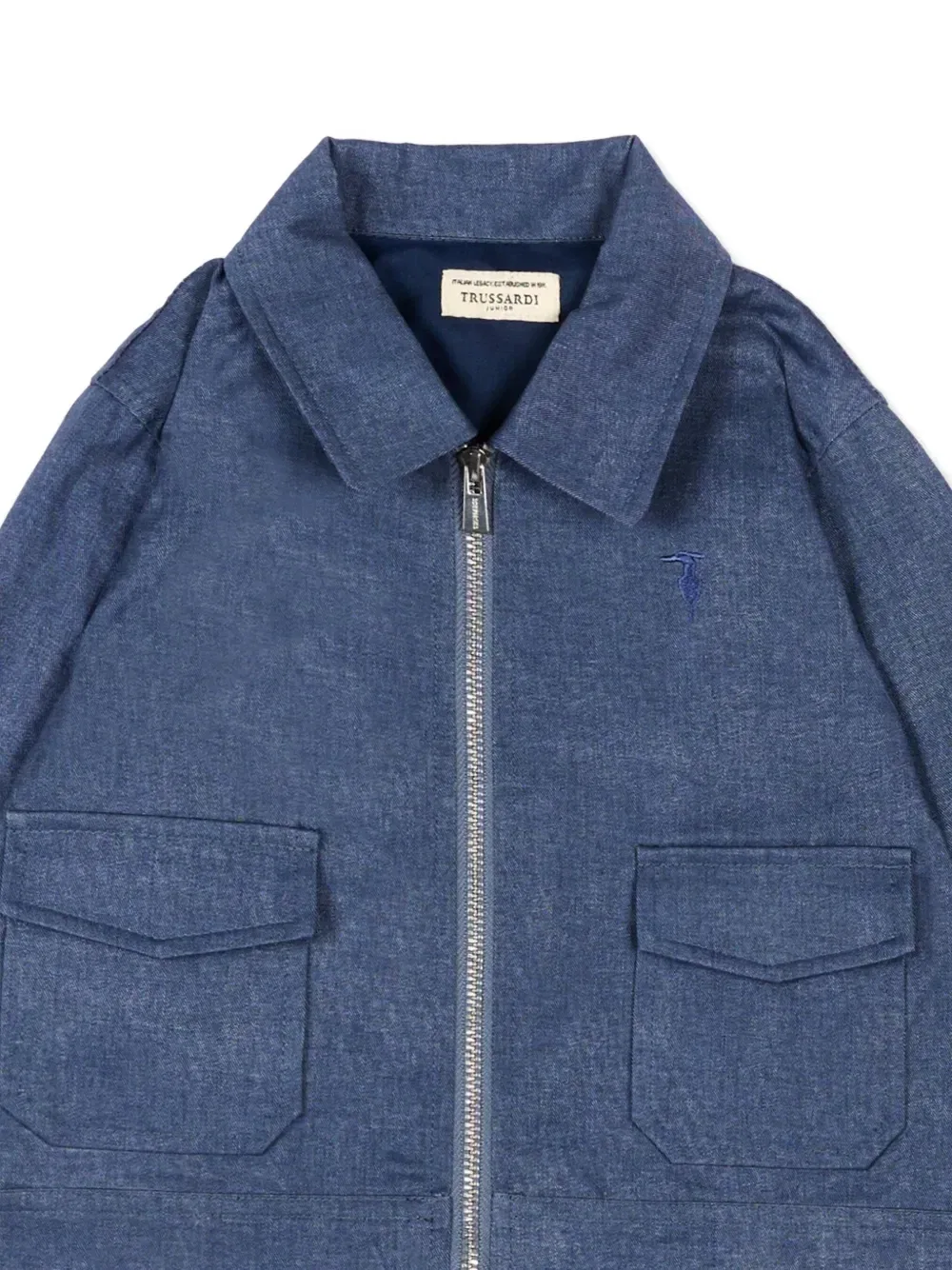 Куртка с карманом на молнии Trussardi Junior, синий — фото 3