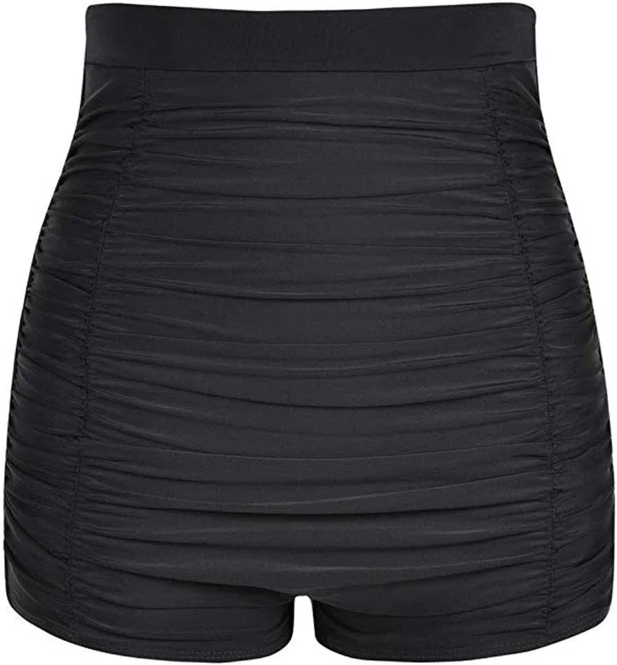 Женские бикини-шорты с утяжкой на талии Generic, Black — фото 3