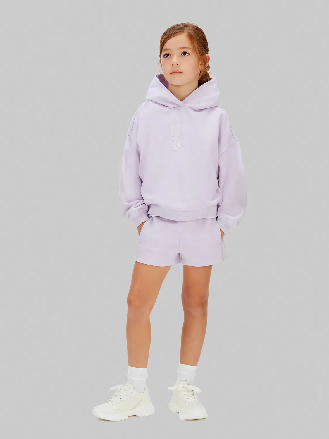 Детские шорты для девочек из футера Calvin Klein, Morado