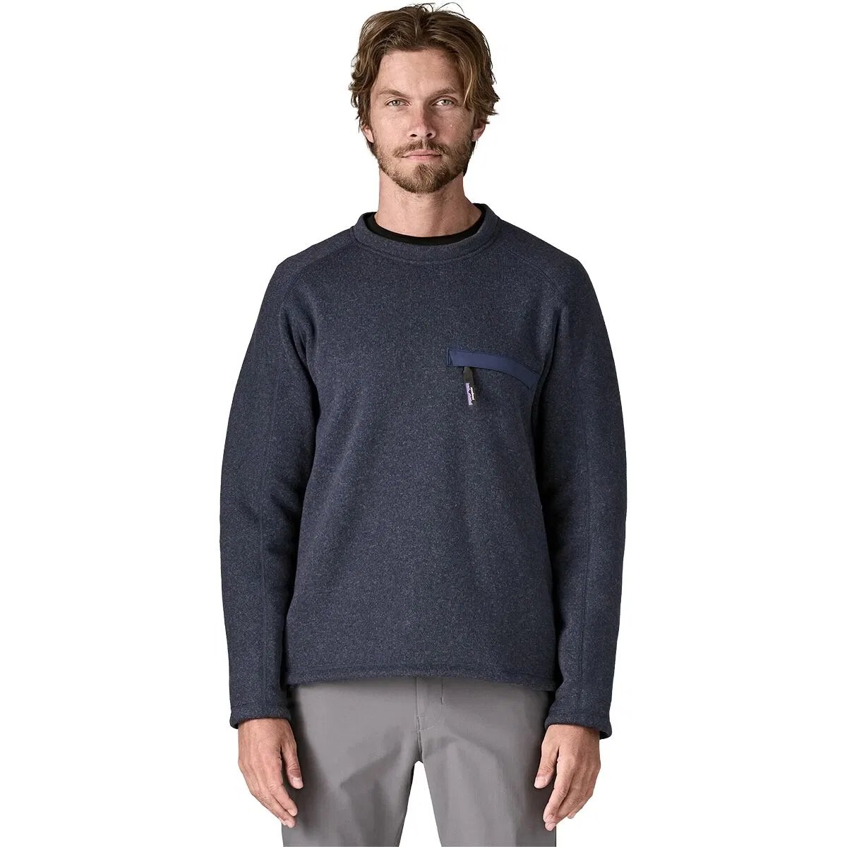 Мужское флисовое полувер с молнией на груди Better sweater crewneck Patagonia, New Navy
