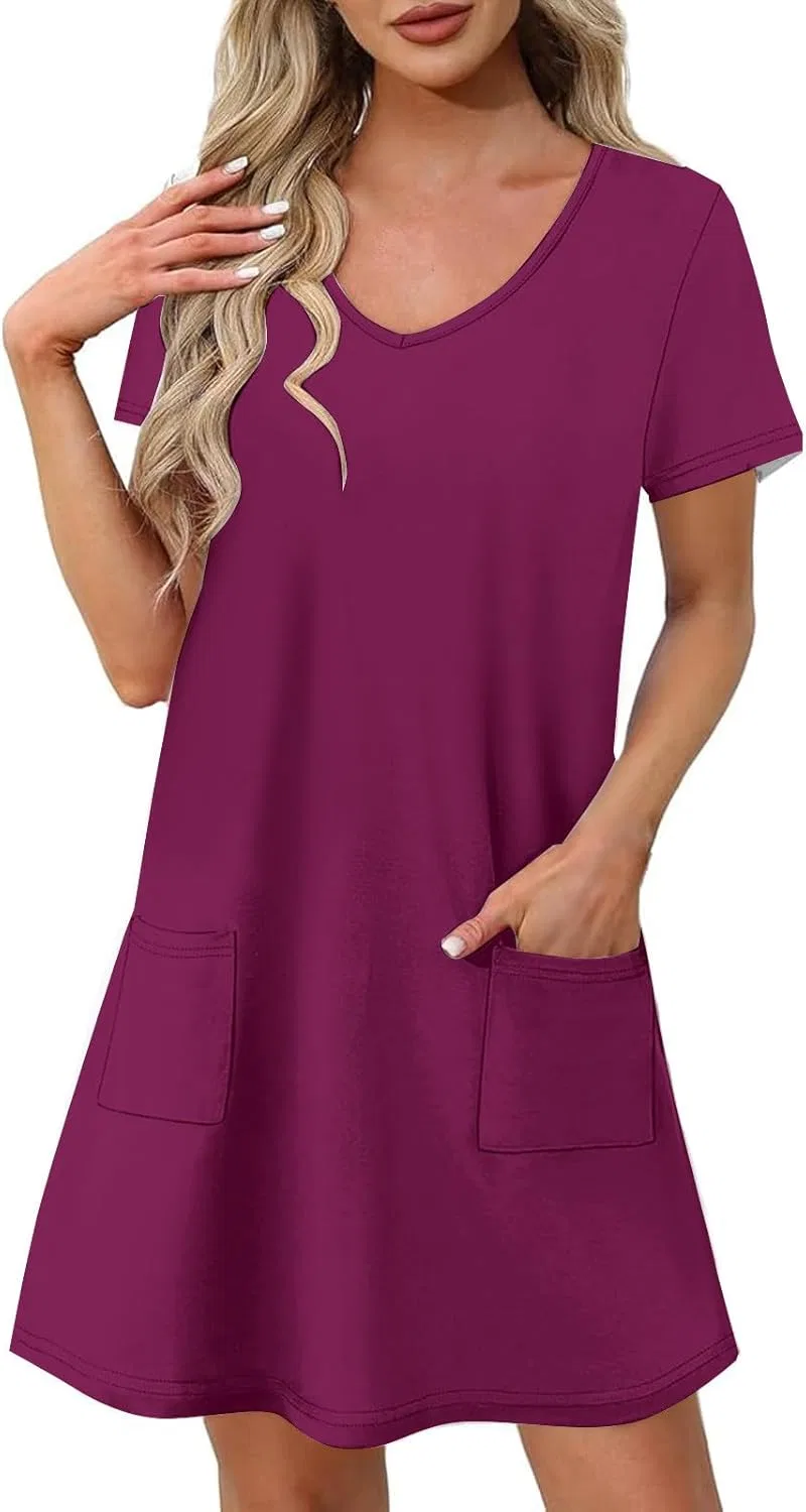 Женское мини-платье с карманами Regular Fit, Red