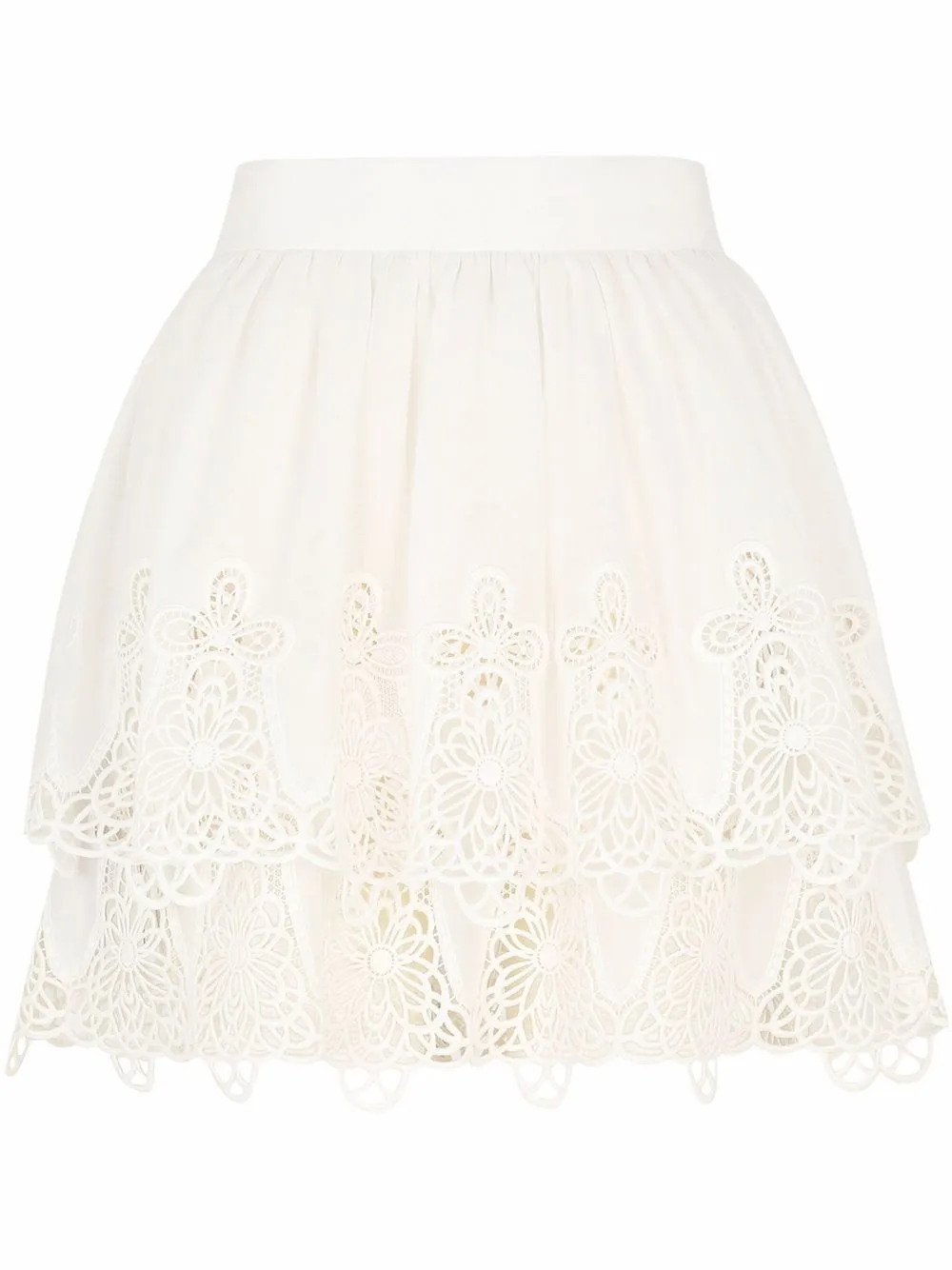 

Юбка мини с вышивкой DOLCE & GABBANA, белый