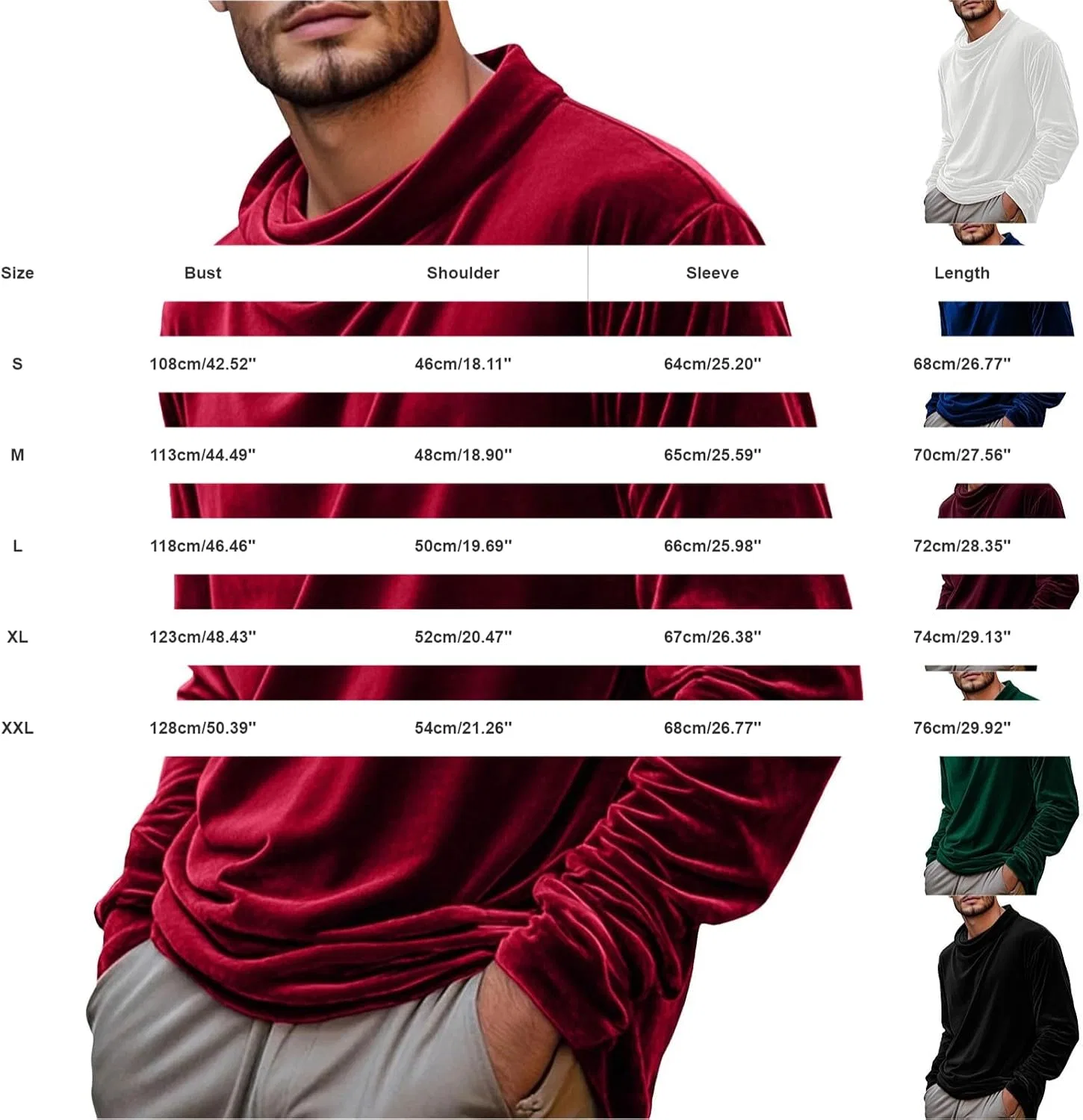Мужская футболка с длинным рукавом Mock Turtle Neck Pullover, тёмно-синий — фото 3