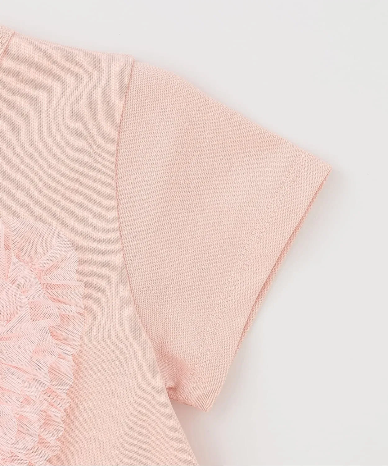 Детская футболка с бабочкой из тюля и воланами Sense of Wonder, Off White — фото 4