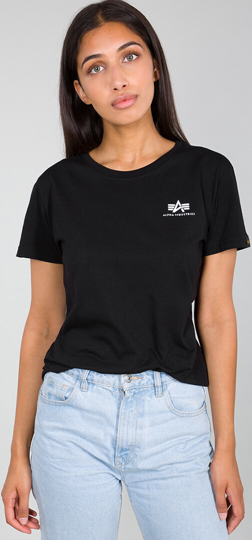 

Футболка Alpha Industries Basic Small Logo женская, черная