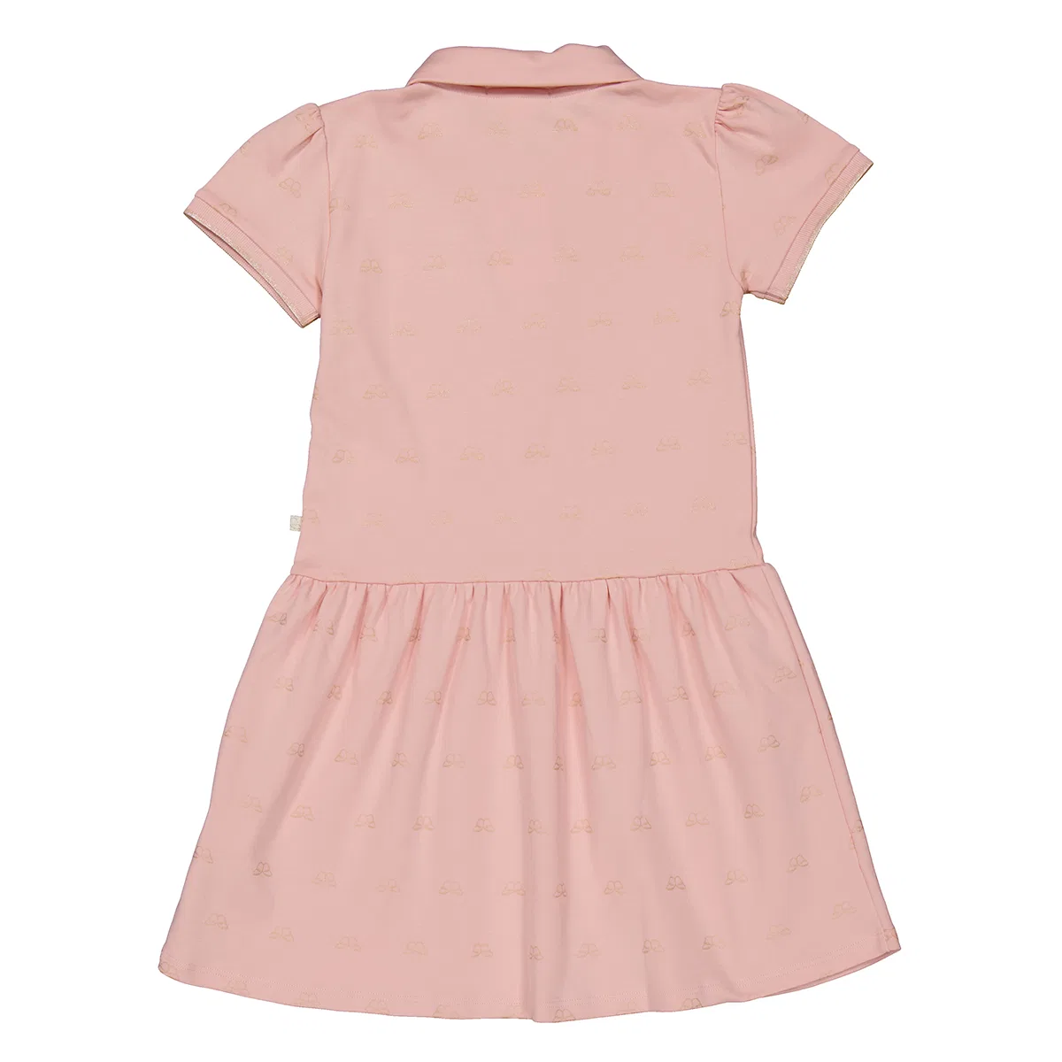 Платье с поло-воротником и коротким рукавом Kids Angel Wing Polo Collar Dress Marie Chantal, Pink — фото 3