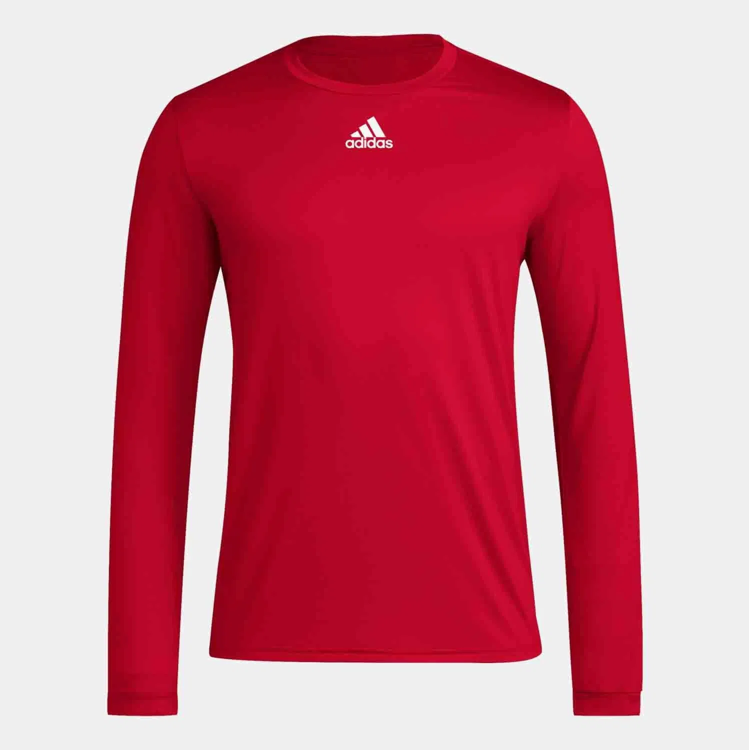 Мужская длинная футболка поло adidas, Team Victory Red-white