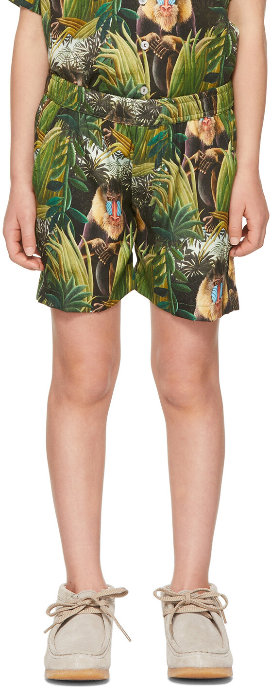 

Эксклюзивные детские зеленые шорты SSENSE Mandril Endless Joy, Зеленый, Эксклюзивные детские зеленые шорты SSENSE Mandril Endless Joy