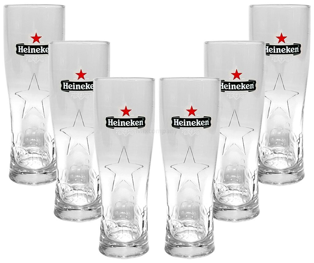 

Набор стаканов для пива Heineken - 6х пивных бокалов 0,5л Mixcompany
