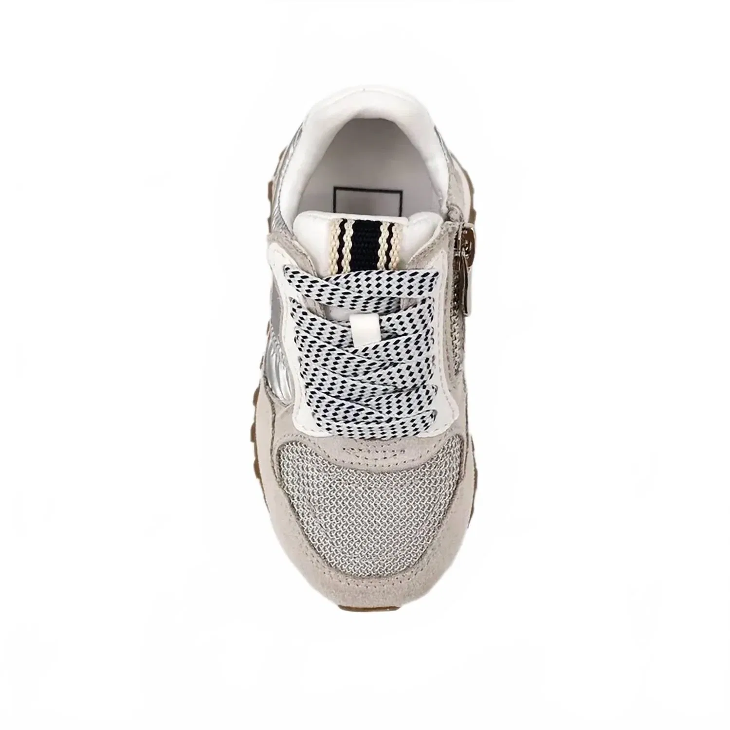 Детские кроссовки с металлическим блеском Phoebe Mini Sneaker SHU SHOP, Pewter — фото 3