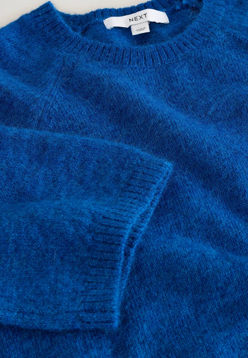 Вязаный джемпер с коротким рукавом - базовая футболка Next, Blue — фото 4