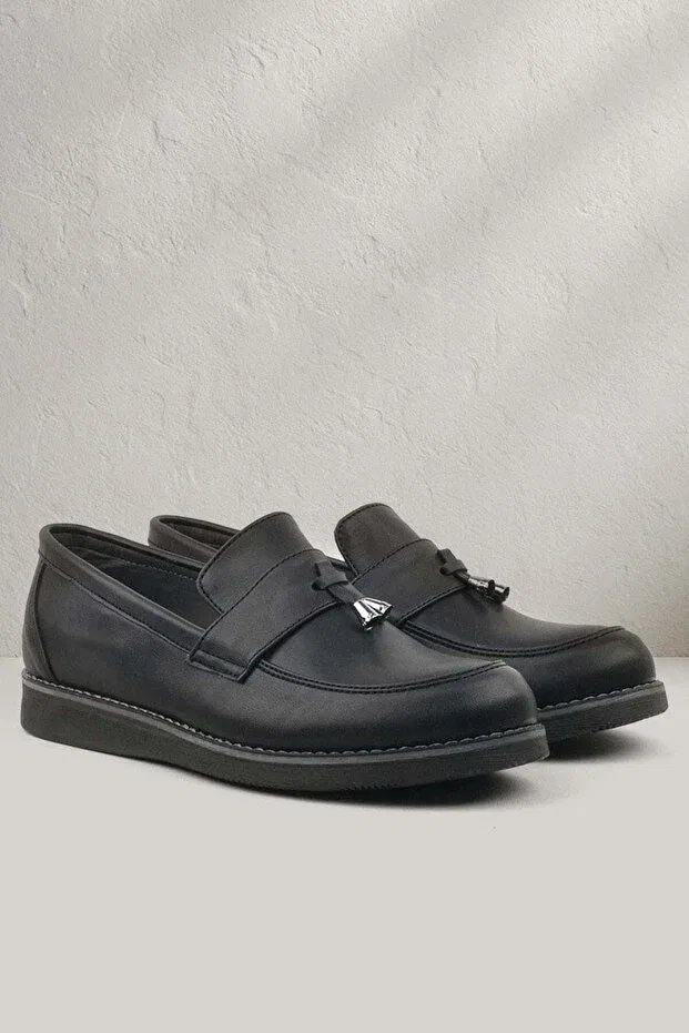 Детские лоферы для девочек матовые Rakerplus Ortopedikal, Black — фото 3