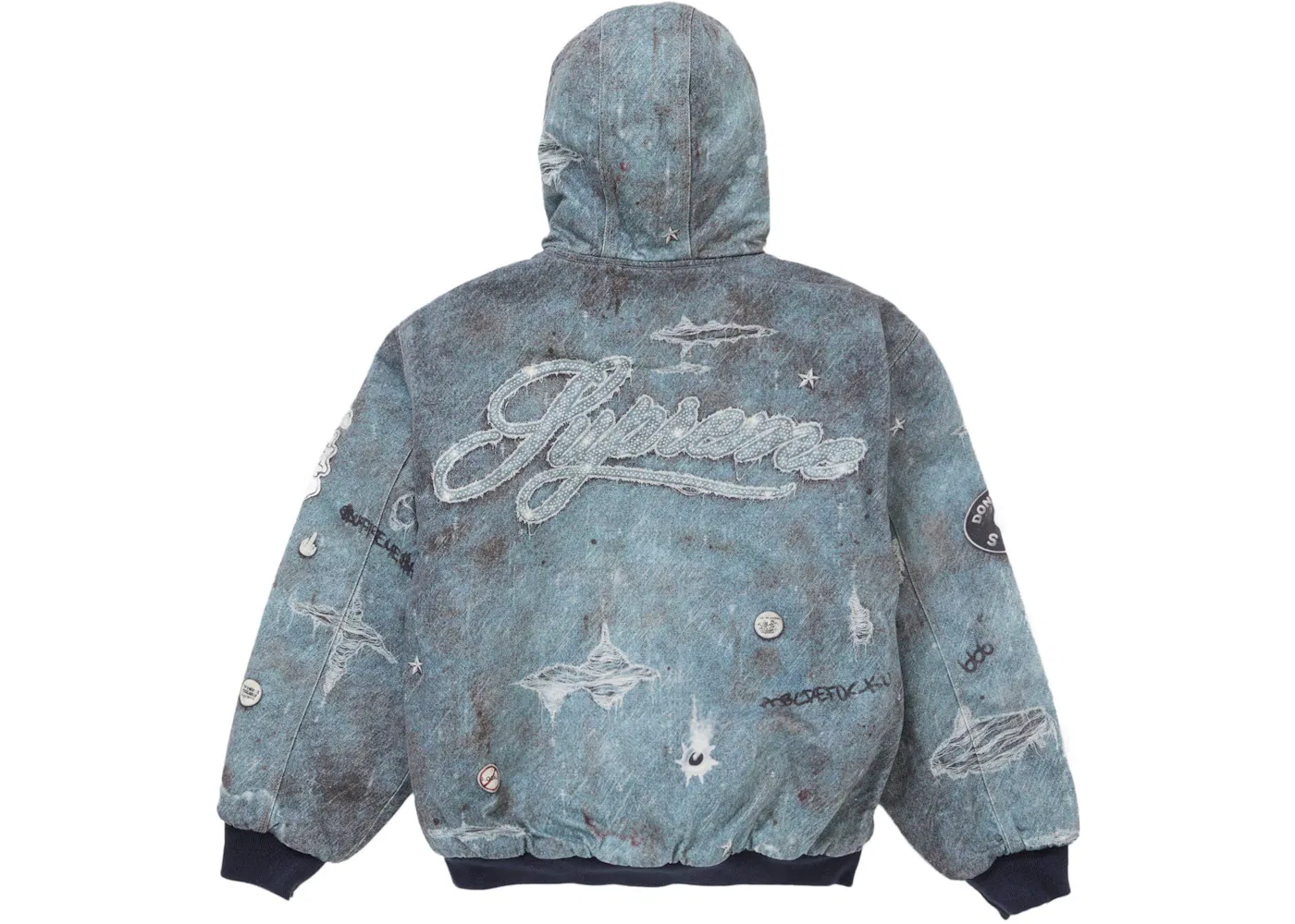 Мужская куртка с капюшоном с оптической иллюзией HJR Trompe L'oeil Supreme, Blue — фото 3