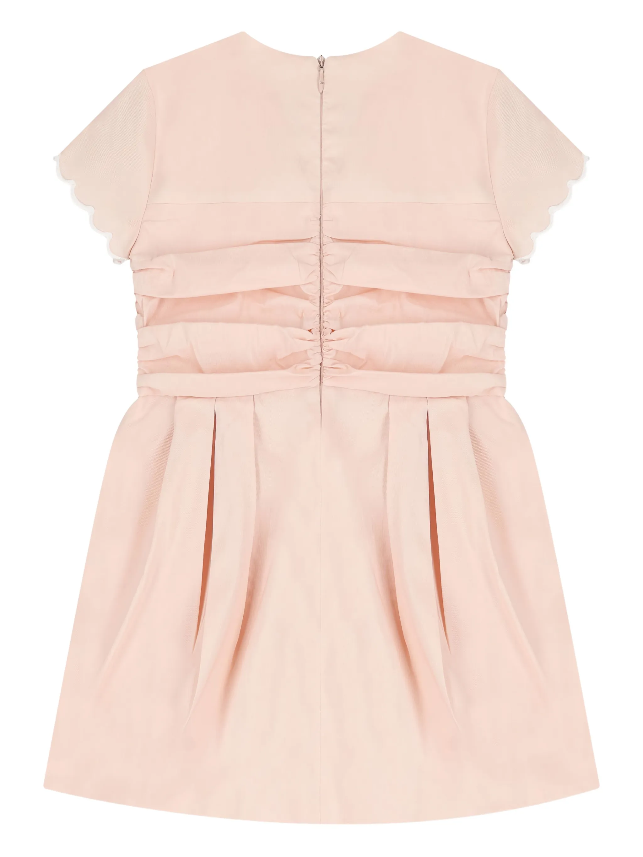 Платье с рюшами и бантом Elisabetta Franchi Kids, розовый — фото 2