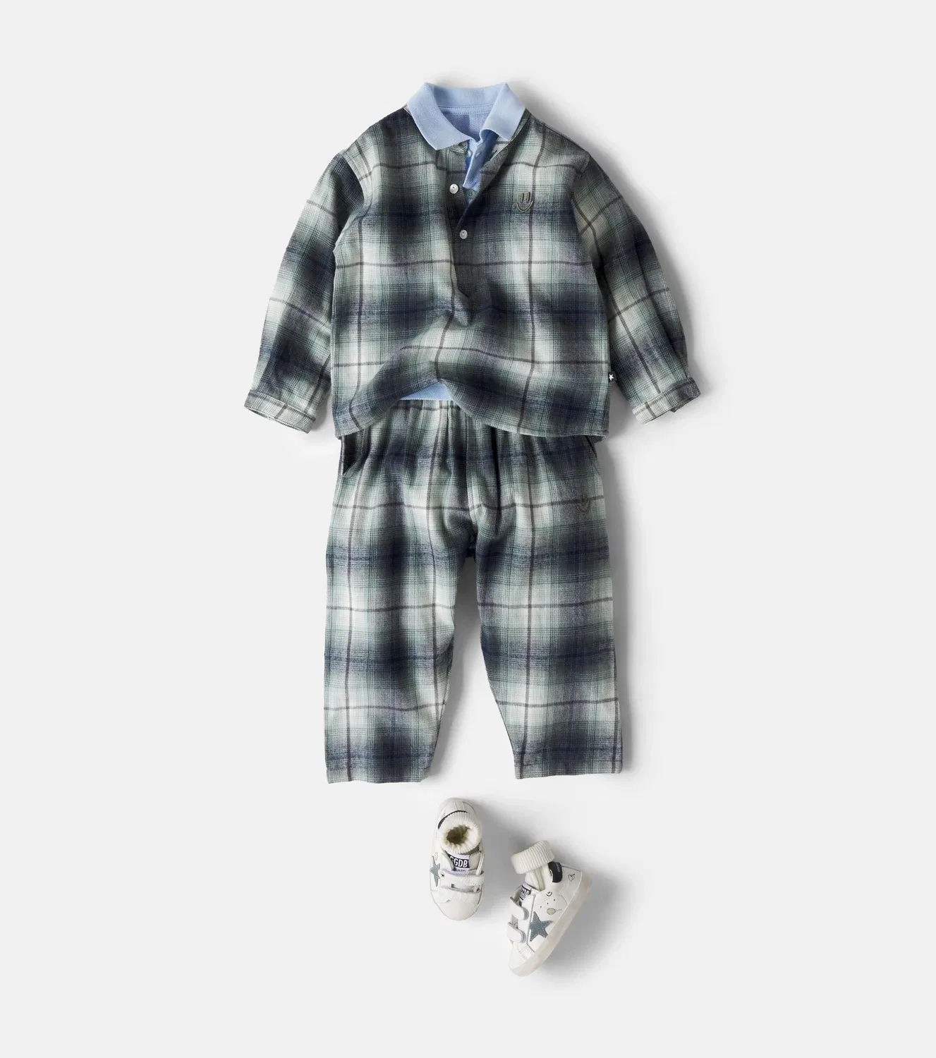 Комплект из рубашки и брюк Baby Enoz Sois Molo, зеленый — фото 2