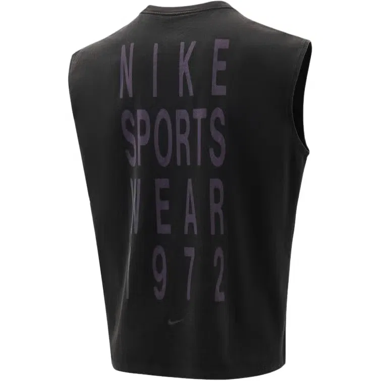 Майка спортивная без рукавов Nike, черный — фото 2