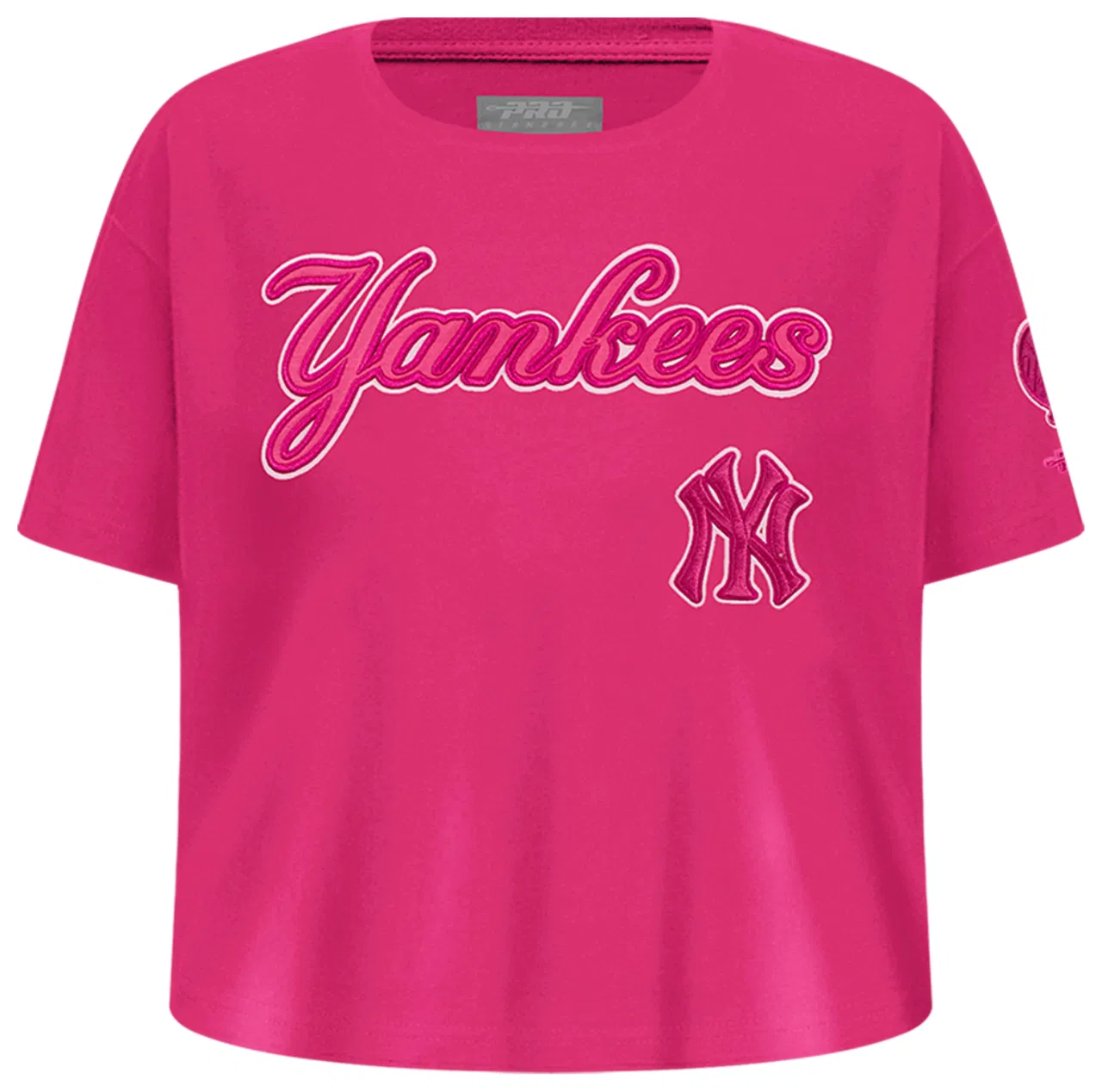 Футболка для девочек Triple Pink Boxy Pro Standard New York Yankees, цвет Beetroot Purple