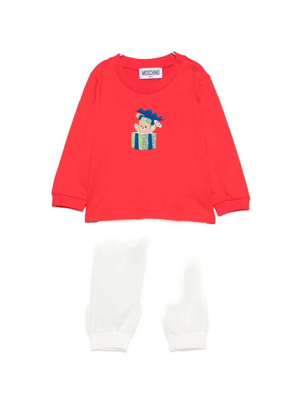 Спортивный костюм с мишкой Тедди Moschino Kids, красный