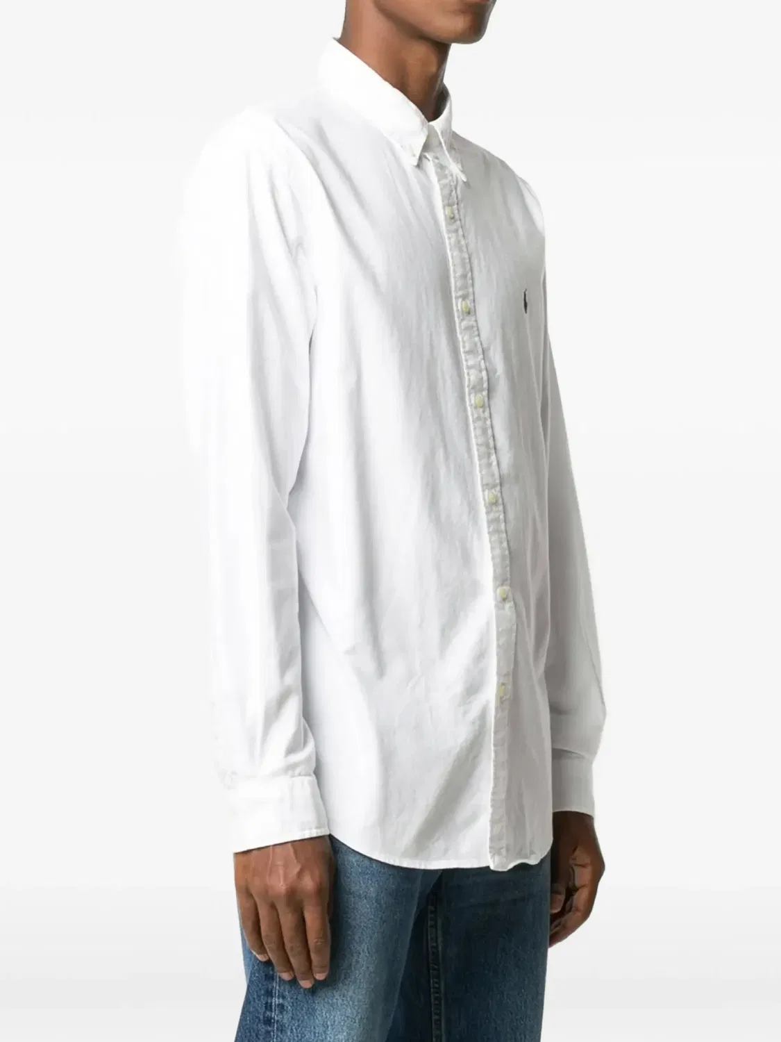 Рубашка button-down из белого хлопка Polo Ralph Lauren, белый — фото 2