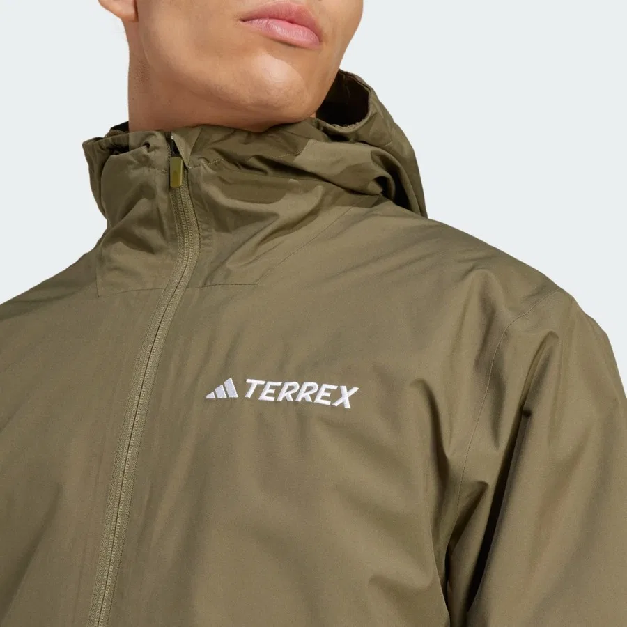 Мужской трехслойный дождевик Terrex Multi Essentials Three-In-One adidas, Хаки — фото 4