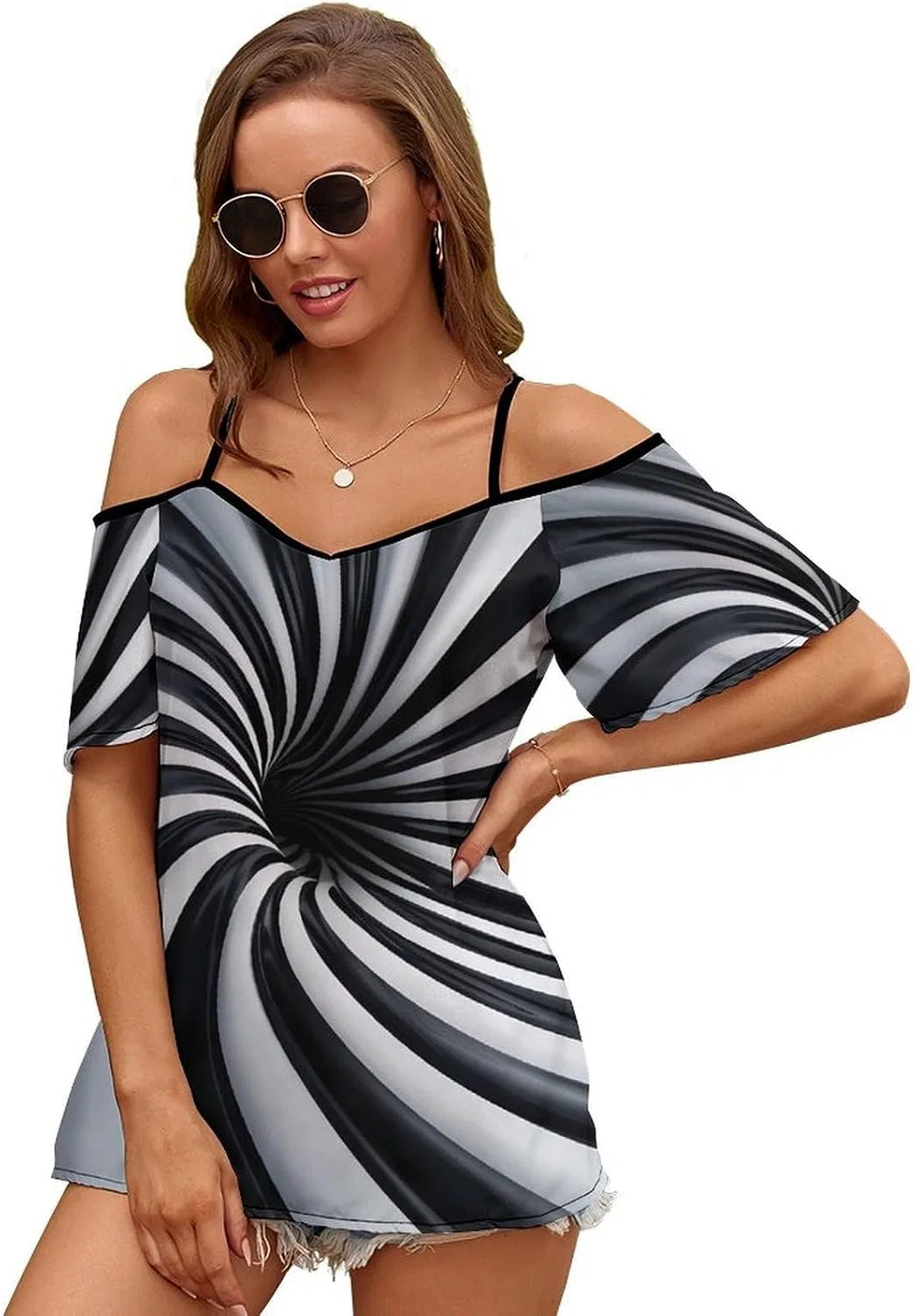 Женское платье с открытыми плечами Swirl, Style