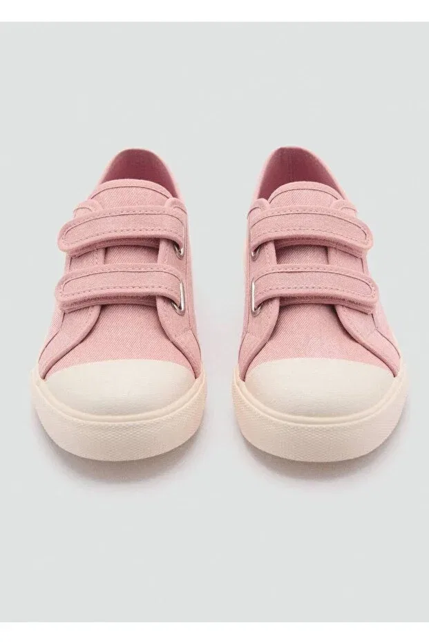 Детские кроссовки для девочек на липучке Mango Kids, Pastel Pink — фото 3