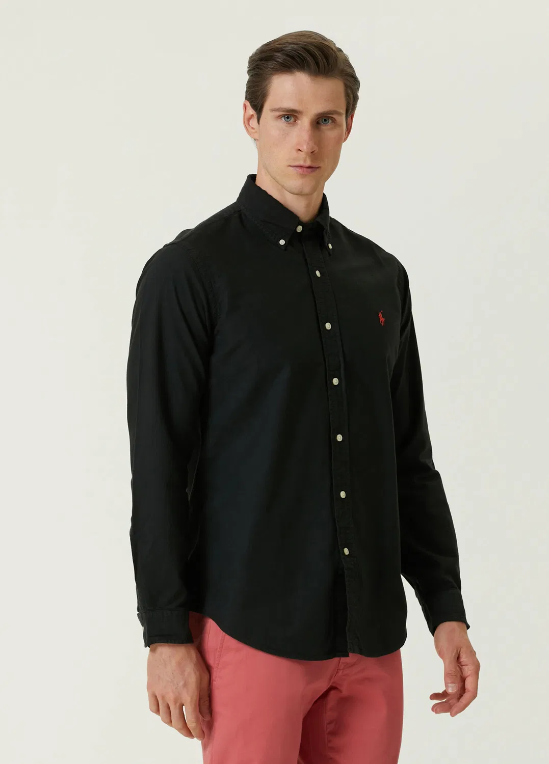 Рубашка Oxford Custom Fit Polo Ralph Lauren, black — фото 3