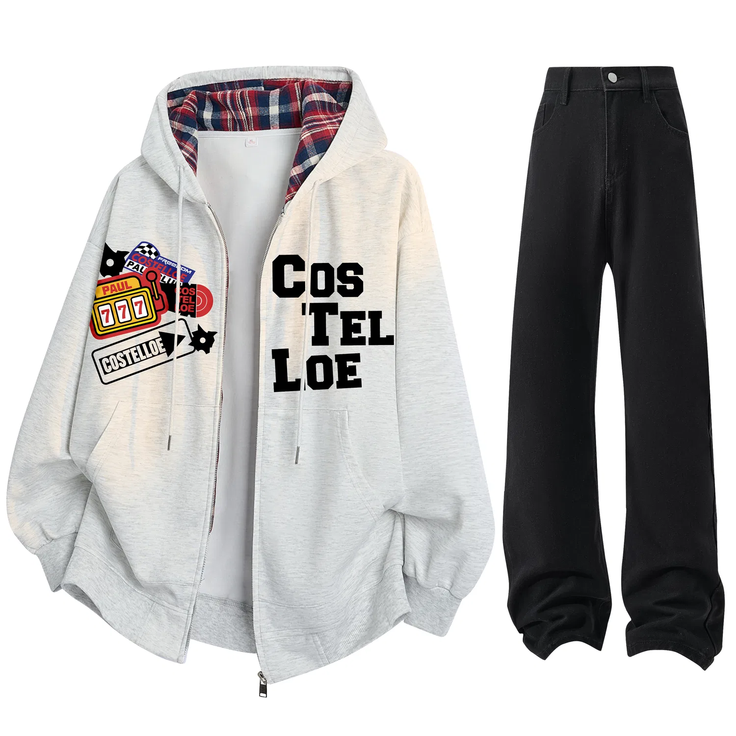 Детский комплект свитшот и джинсы Heather Gray Sweatshirt+Black Jeans Paul Costelloe